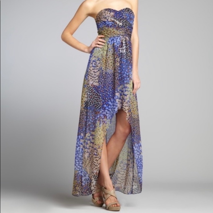 Max And Cleo High Low Peacock Dress